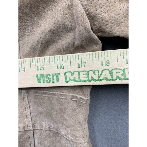 Marcelle Renee Leather Jacket Women’s Large Tan Notch 5 Button Style 2119 - Picture 6 of 16